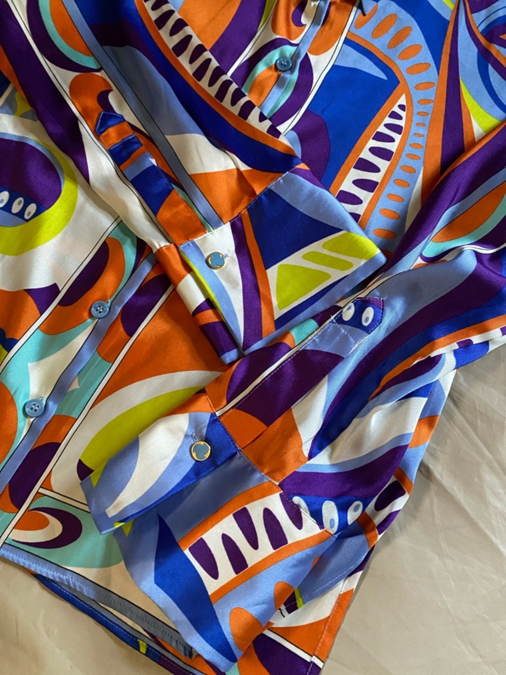 ZARA Vibrant Multi-Color Printed Button-Up Shirt - Picture 11 of 14